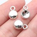 12x8.4mm 0.88g Antique Silver Zinc Alloy Rhinestone-Setting Charm Pendant for Necklace Bracelet DIY Jewelry