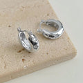 Copper Micro Pave Zircon Star Hoop Drop Earrings Minimalist Cool Geometric Jewelry For Women