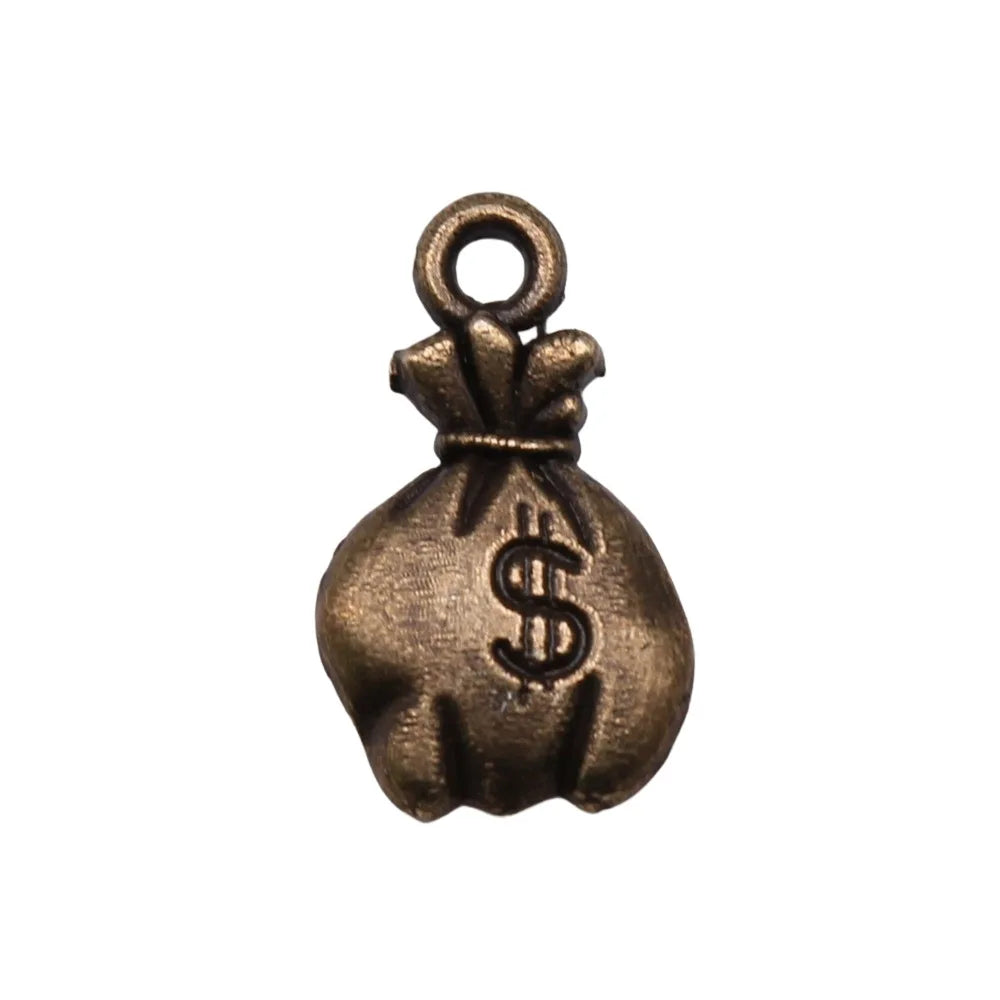 19x11mm 1g Multicolor Zinc Alloy Money Bag Charm Pendant for DIY Jewelry Making