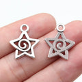 20x17mm 1.05g Multi-Color Zinc Alloy Swirl Star Charm Pendant for DIY Necklace Bracelet Jewelry Making
