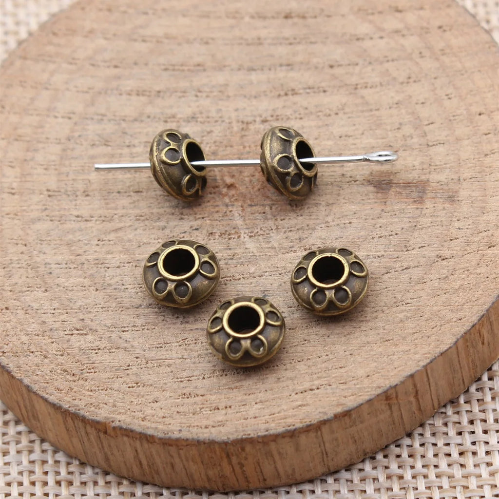 8.1x8.1x4.6mm 0.72g Multicolor Zinc Alloy Round Spacer Beads for DIY Bracelet and Necklace Jewelry Making