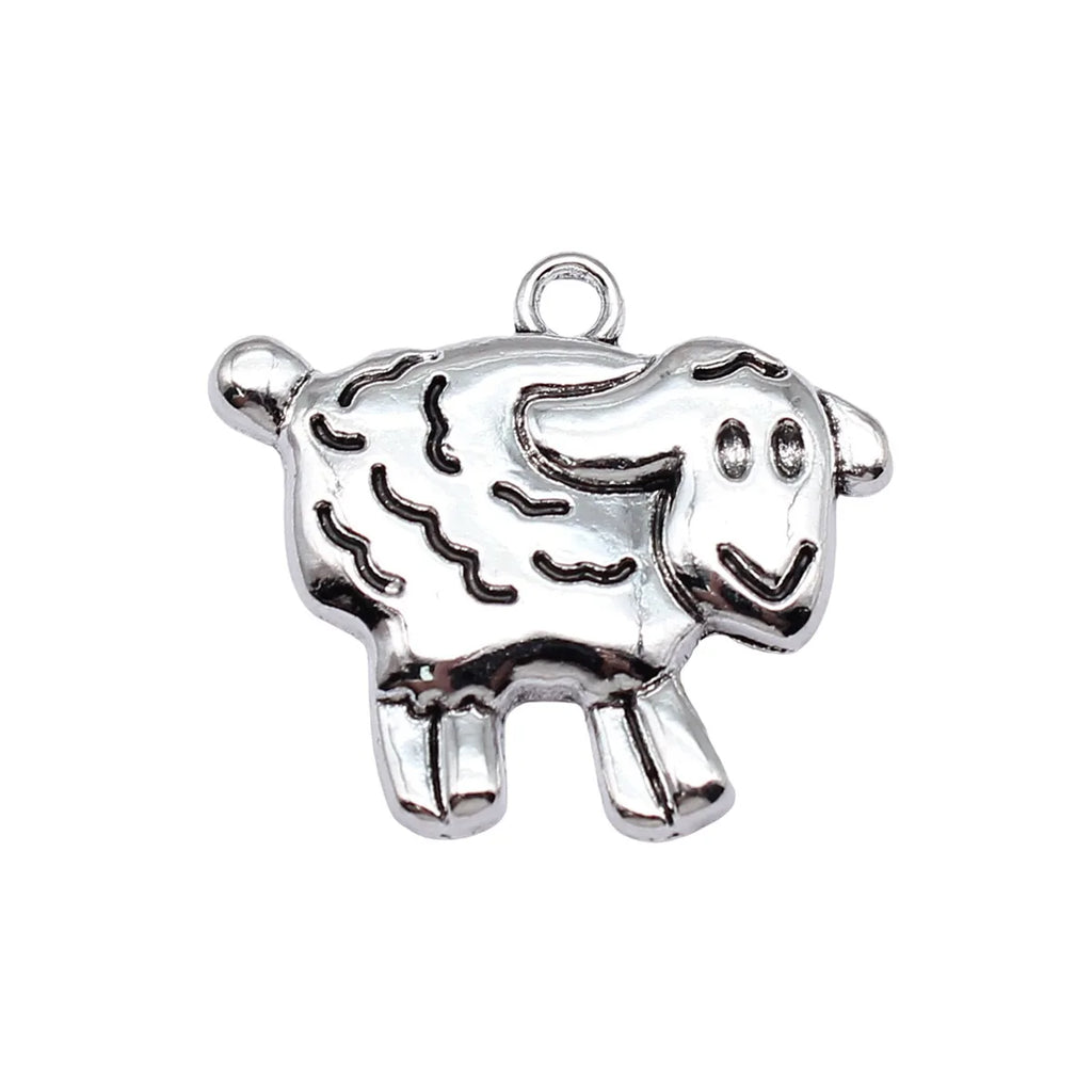 32x29mm 5.4g Antique Silver Zinc Alloy Sheep Charm Pendant for DIY Necklace Bracelet Jewelry Making