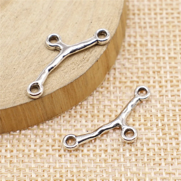 24x10mm 0.7g Antique Silver Zinc Alloy Tree Branch Connector Charm for DIY Jewelry Accessories