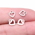 8x7mm 0.12g Multicolor Zinc Alloy Hollow Heart Charm Pendant for DIY Doll Clothes Jewelry Making