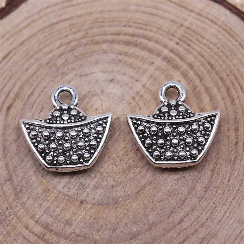 14x13mm 1.6g Multicolor Zinc Alloy Yuanbao Ingot Charm Pendant for DIY Bracelet Jewelry Making