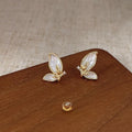 14K Plated Copper Butterfly Stud Earrings, Korean Japanese Elegant Jewelry