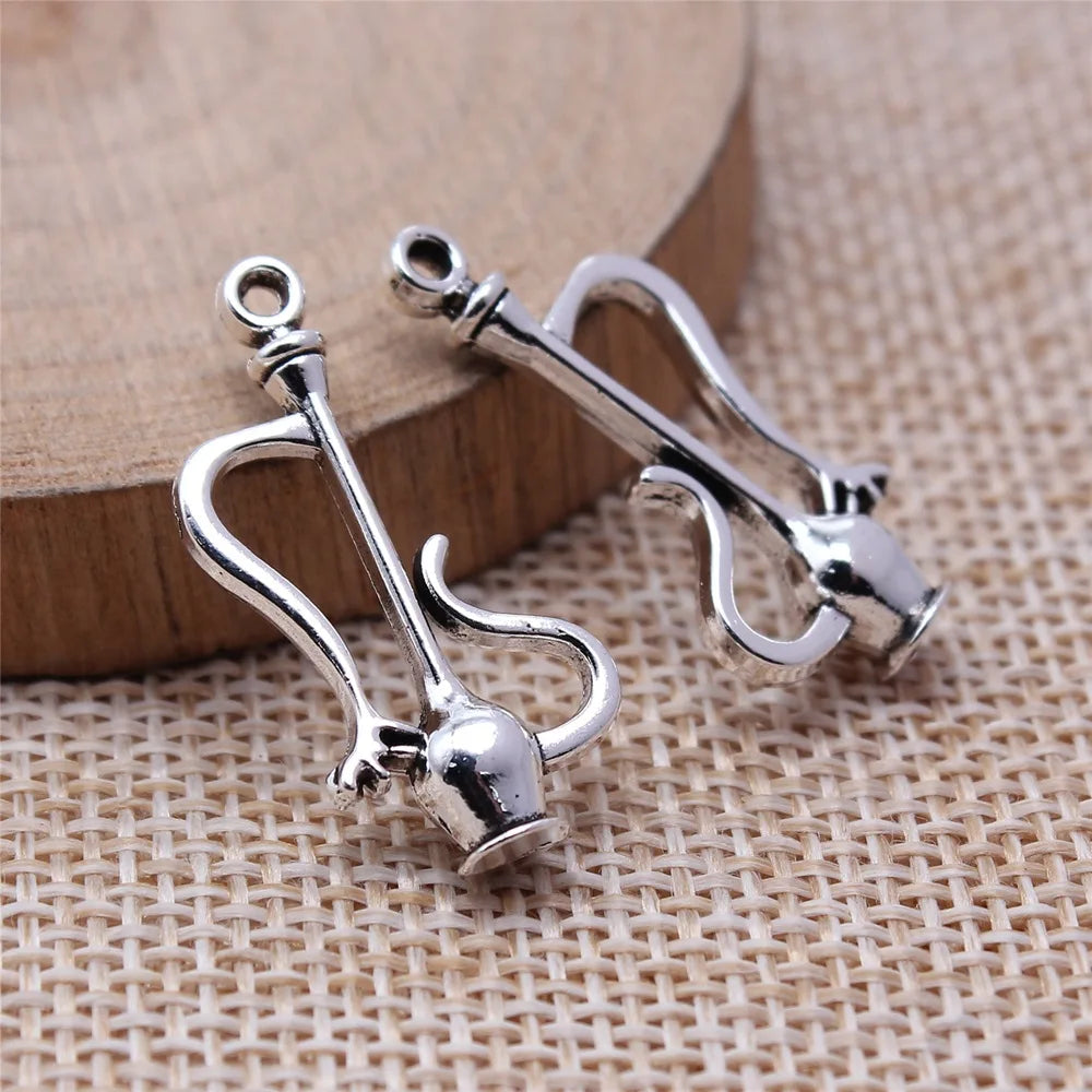 13x27mm 1.8g Antique Silver Zinc Alloy Hip Flask Charm Pendant for DIY Bracelet Necklace Making