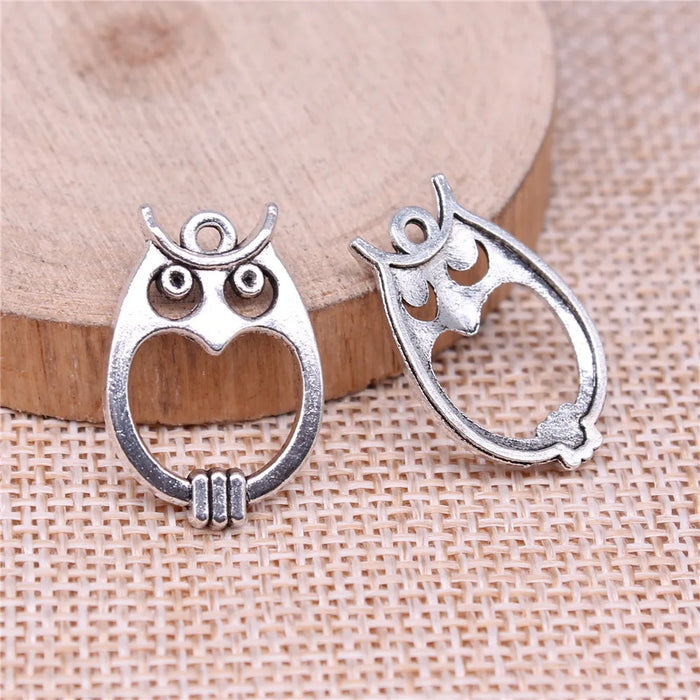 23x16mm 1.3g Multicolor Zinc Alloy Owl Cat Charm Pendant for DIY Necklace Bracelet Jewelry Making