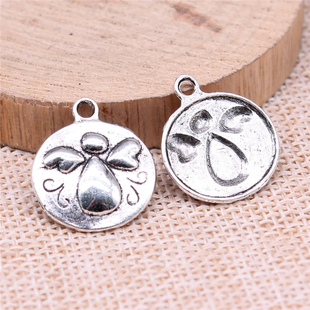 21x18mm 1.3g Multicolor Zinc Alloy Angel Figure Charm Pendant for DIY Necklace Bracelet Making