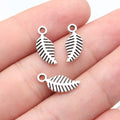 15x6.2mm 0.4g Antique Silver Zinc Alloy Leaf Charm Pendant for Necklace Bracelet DIY Jewelry