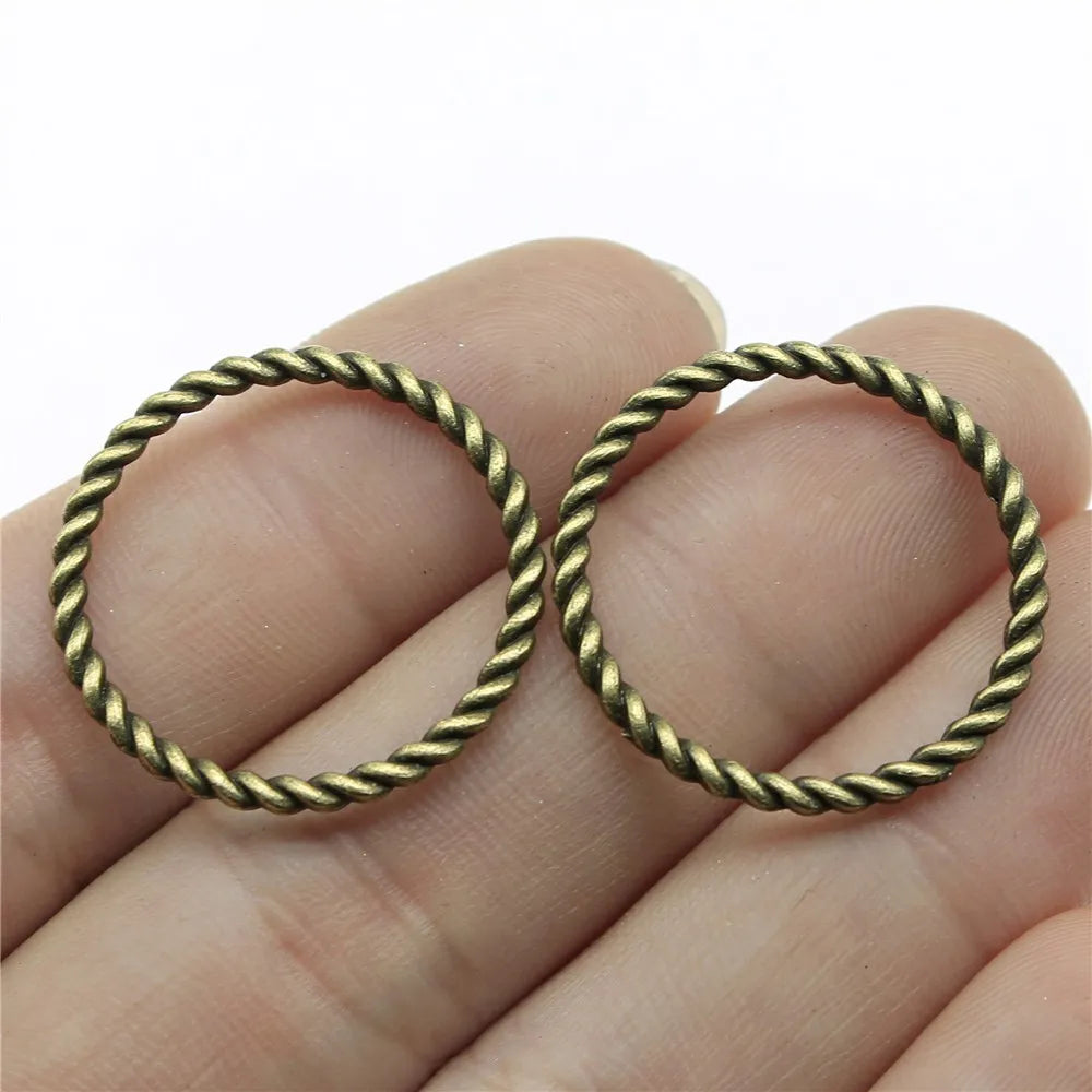 25x25x21.5mm 1g Multicolor zinc alloy Round Ring connector charm pendant for DIY necklace bracelet making