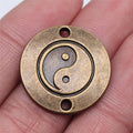 25x25mm 3.2g Multicolor Zinc Alloy Tai Chi Connector Charm for Bracelet Necklace Jewelry Making