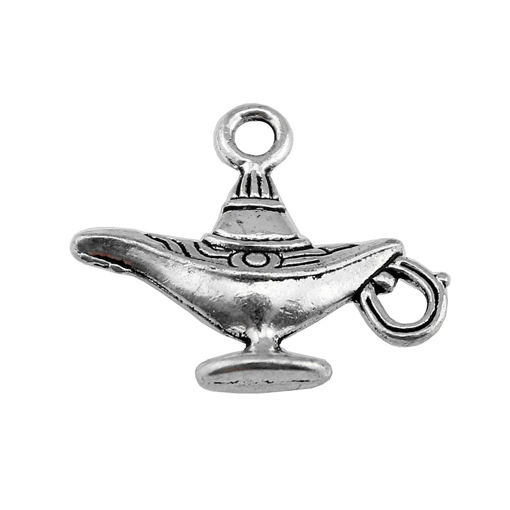 22x18mm 1.9g Multicolor Zinc Alloy Aladdin Lamp Charm Pendant for DIY Necklace Bracelet Jewelry