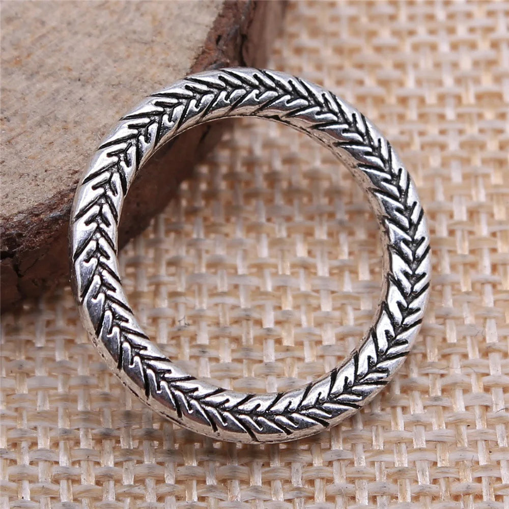 24x24mm 3.1g Antique Silver Zinc Alloy Round Ring Connector Charm for DIY Bracelet Necklace Making