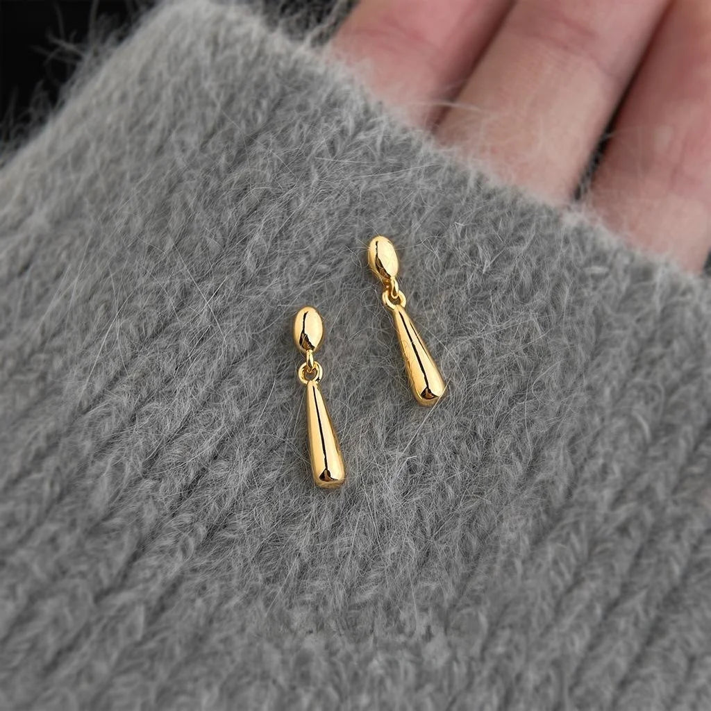 Light Luxury Copper Geometric Teardrop Drop Earrings For Women