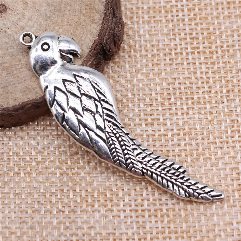 58x16mm 3.5g Multicolor Zinc Alloy Bird Charm Pendant for Flying Animal Theme DIY Jewelry Making