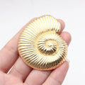 58x49mm 12g KC Gold Plated Zinc Alloy Conch Shell Charm Pendant for DIY Necklace Jewelry Making
