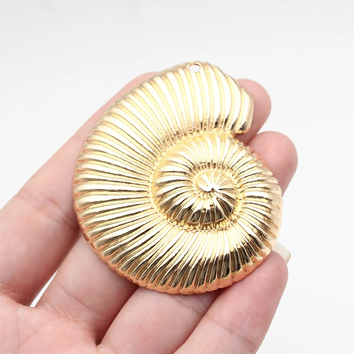 58x49mm 12g KC Gold Plated Zinc Alloy Conch Shell Charm Pendant for DIY Necklace Jewelry Making
