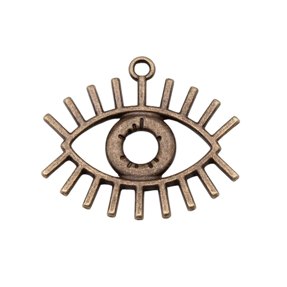 26x22mm 1.9g Multicolor Zinc Alloy Eye Charm Pendant for DIY Necklace Bracelet Jewelry Making