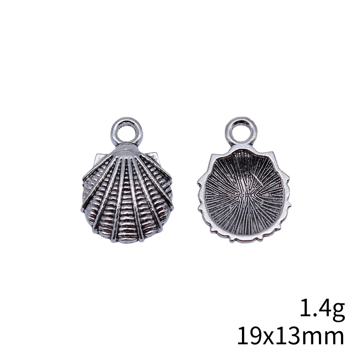 19x13mm 1.4g Multicolor Zinc Alloy Shell Charm Pendant for Necklace Bracelet Jewelry Making