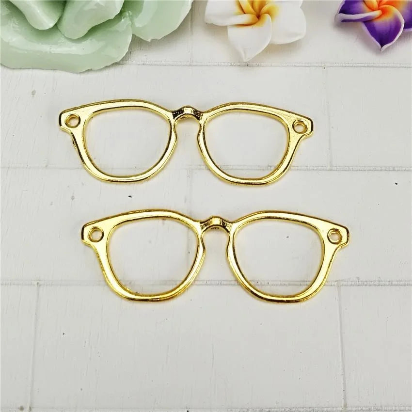 56x19MM Zinc Alloy Eyeglasses Charm Pendant for DIY Necklace Bracelet Jewelry Making