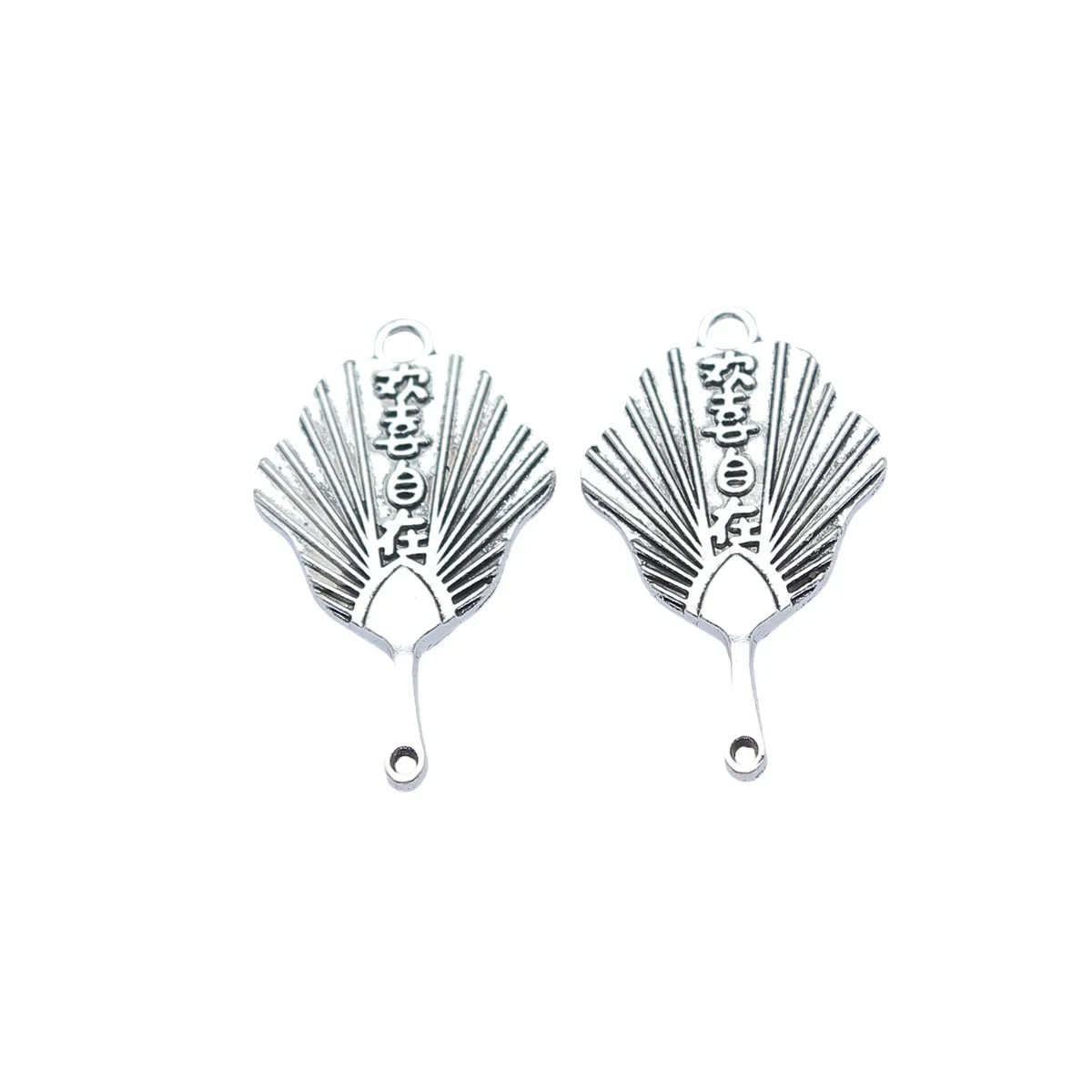 31x18mm 2.4g Multicolor Zinc Alloy Buddhist Palm Fan Double Sided Charm Pendant for DIY Necklace Bracelet