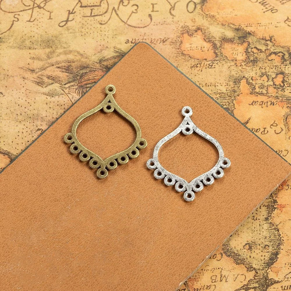 30x37MM Antique Silver Zinc Alloy Hollow Charm Pendant for DIY Necklace Bracelet Jewelry Making