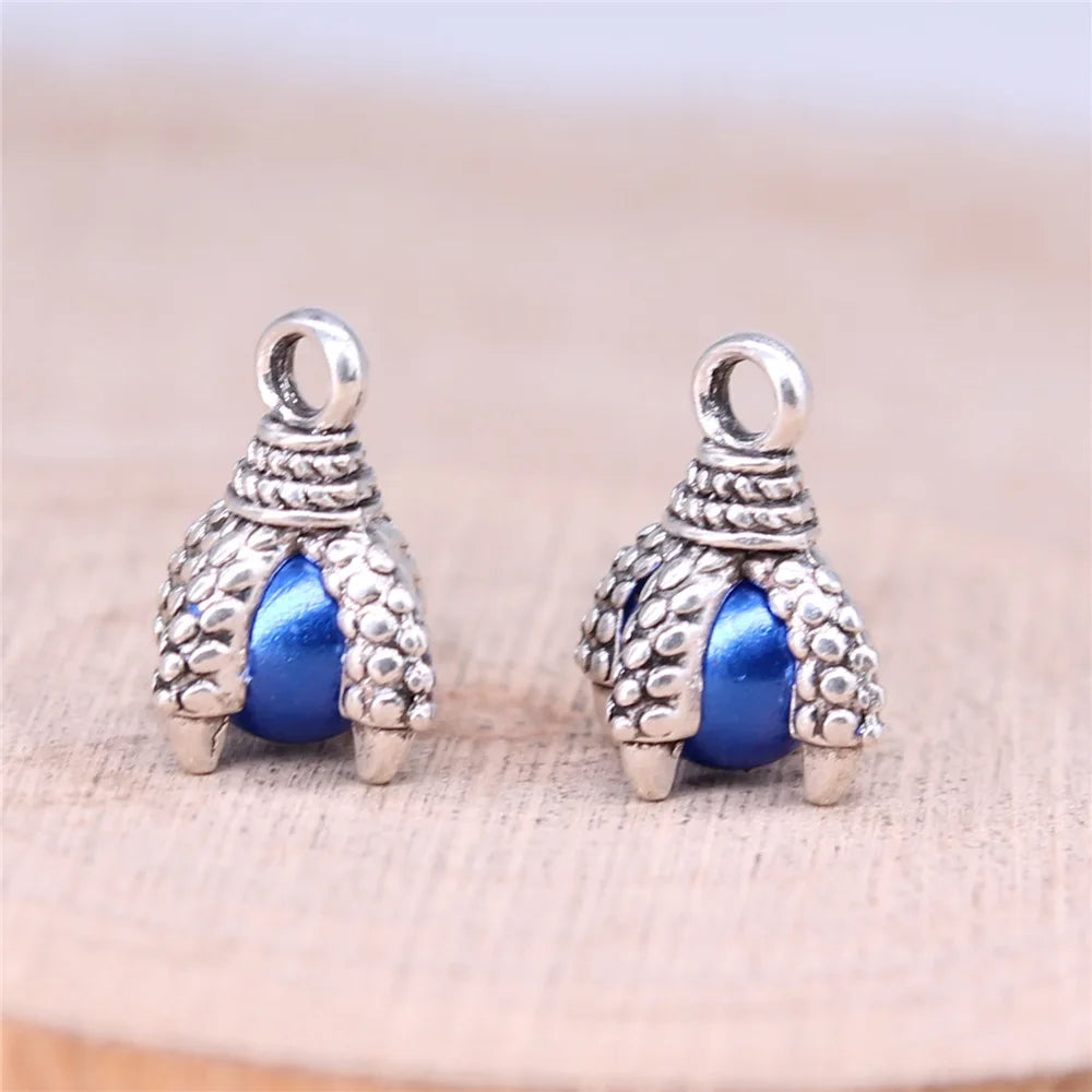 10x15mm 1.2g Zinc Alloy Eagle Claw Dragon Claw Loose Metal Beads for DIY Earrings Necklace