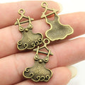 11x17mm 1.9g Multicolor Zinc Alloy Evening Dress Charm Pendant for Bracelet Necklace DIY Jewelry