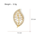 Elegant Gold Alloy Zircon Heart Tree Leaf Flower Brooch For Women, Luxury Lapel Pin Corsage Suit Accessory