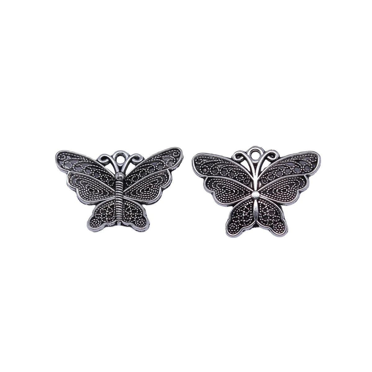 21x15mm 0.98g Antique Silver Zinc Alloy Butterfly Charm Pendant for DIY Chinese Style Necklace Jewelry