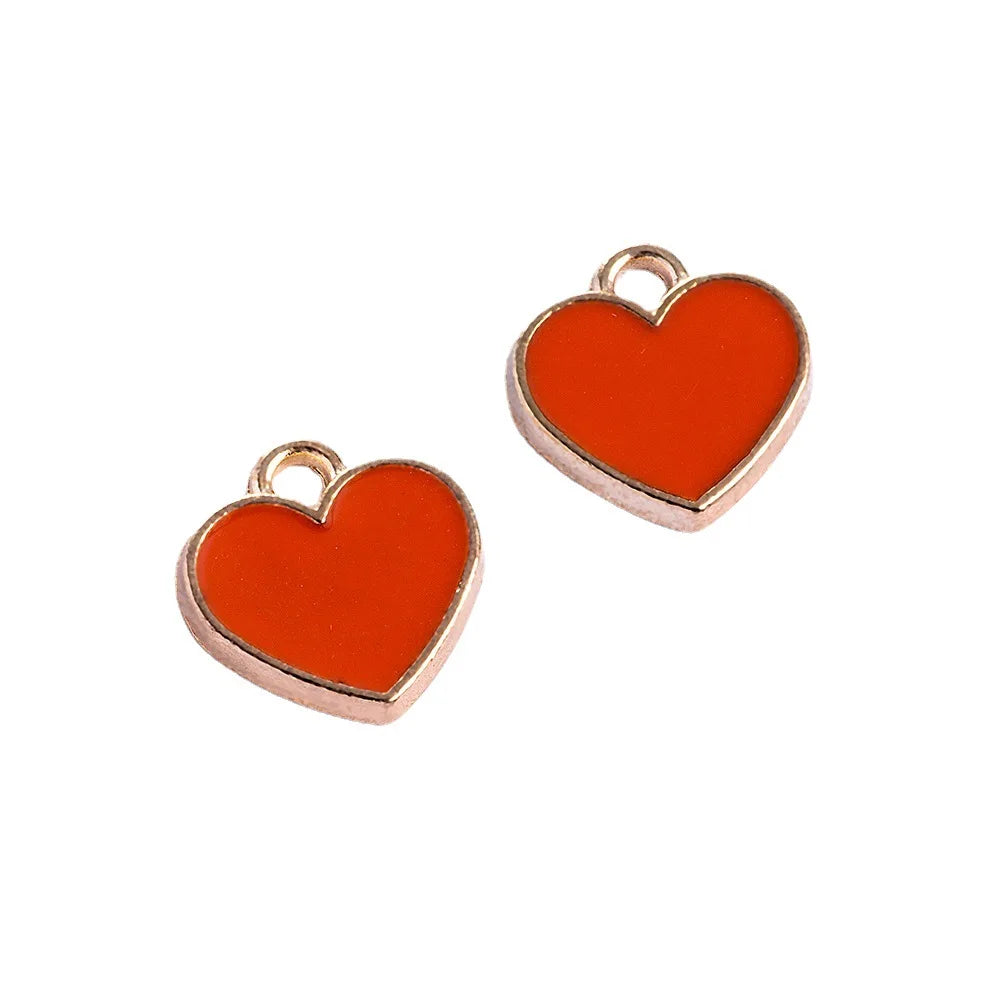 14x14mm Zinc Alloy Heart Charm Pendant for DIY Necklace Bracelet Jewelry Making