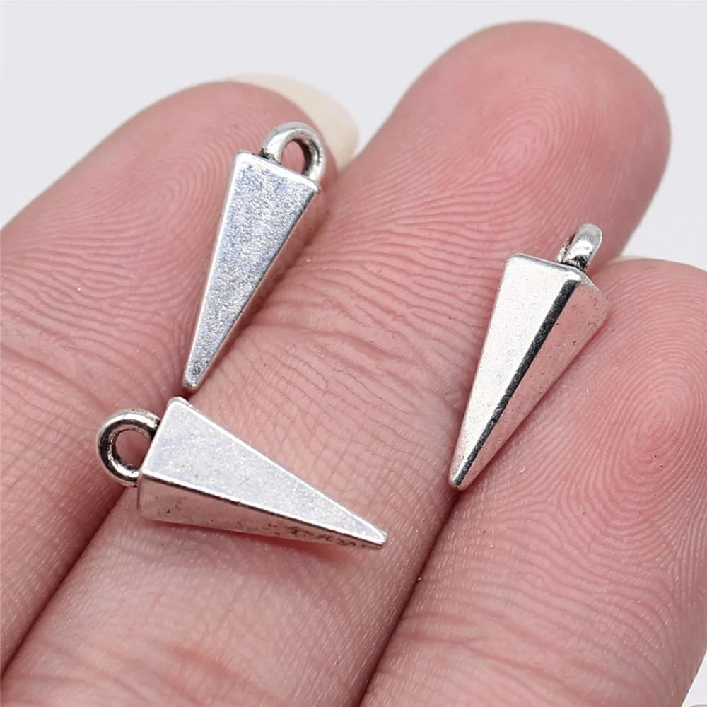 16x4mm 1.1g Multicolor Zinc Alloy Cone Charm Pendant for DIY Necklace Bracelet Jewelry Making