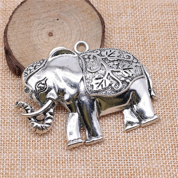 74x50mm 18g Multicolor Zinc Alloy Elephant Charm Pendant for DIY Vintage Necklace Bracelet Making