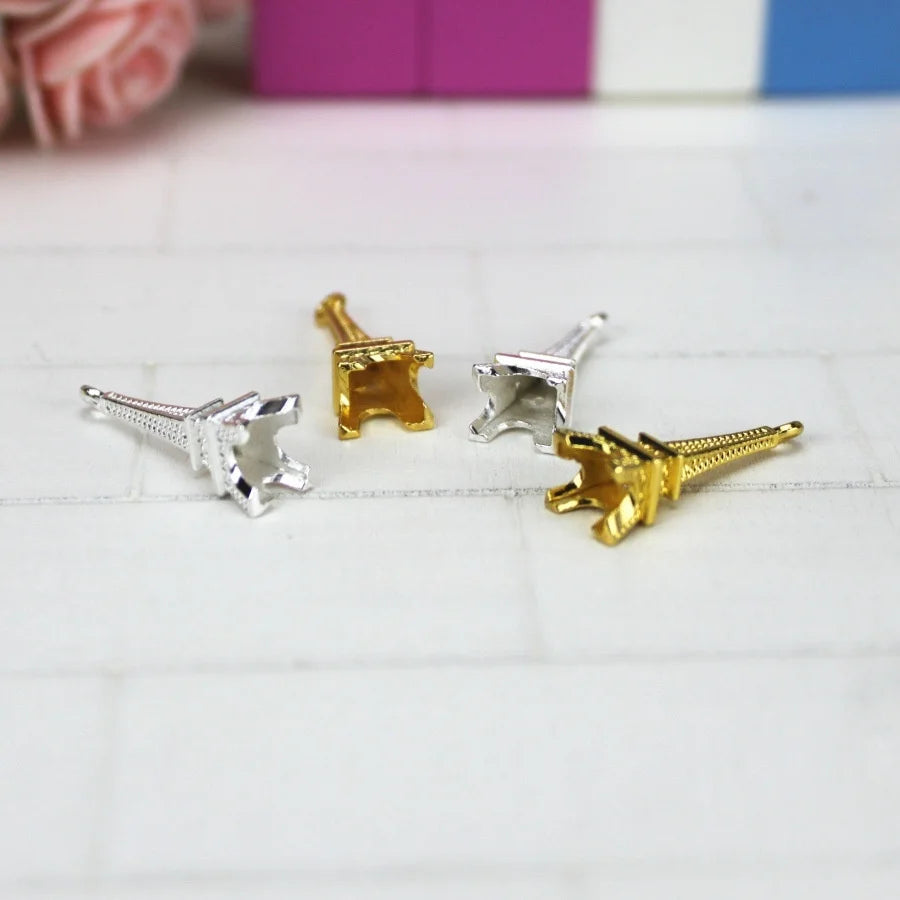 23x8MM Iron Eiffel Tower Charm Pendant No.646678 for DIY Necklace Bracelet Jewelry Making