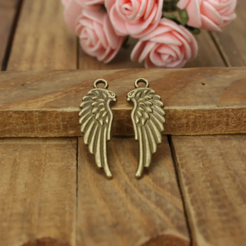 33x11MM Zinc Alloy Eagle Wing Charm Pendant for DIY Necklace Bracelet Jewelry Making