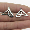 18x24mm 1.4g Antique Silver Zinc Alloy Ruler Charm Pendant for DIY Bracelet Necklace Making