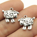18x16mm 2.4g Multicolor Zinc Alloy Little Sheep Charm Pendant for Animal Theme DIY Jewelry Making