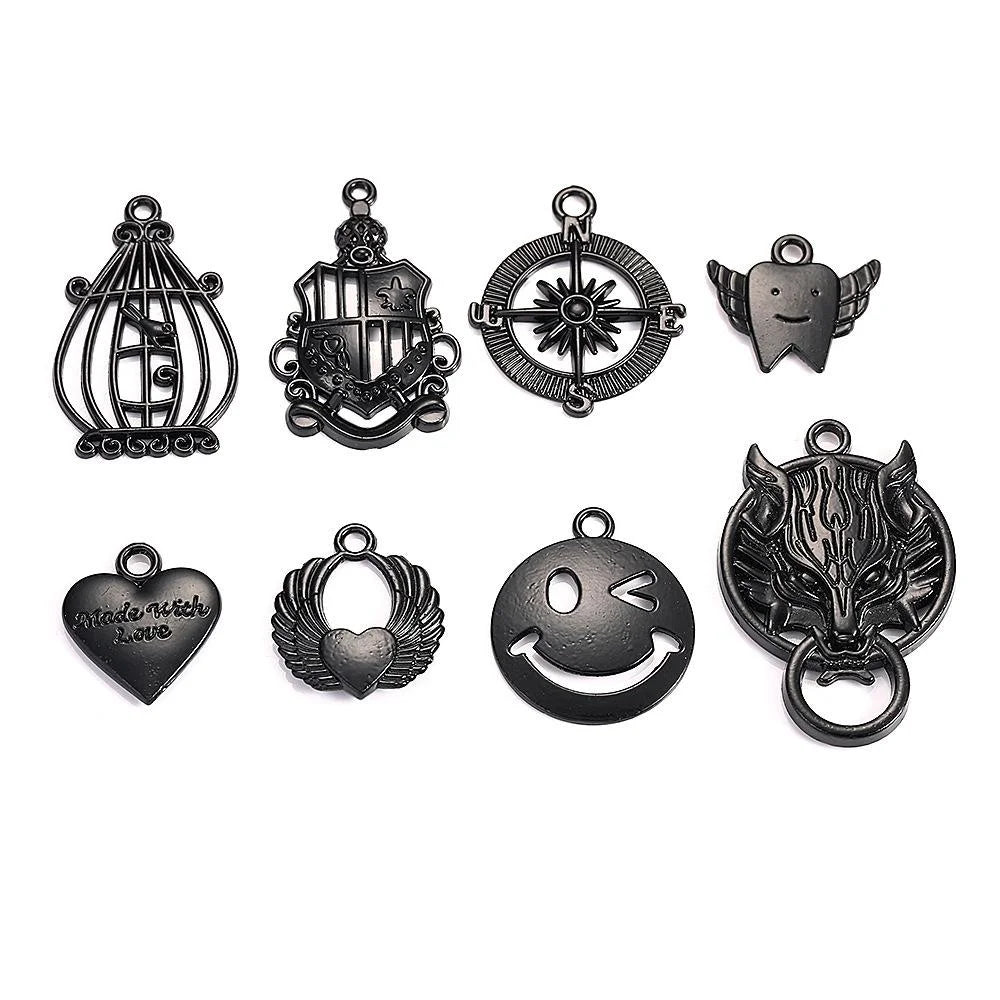 Zinc Alloy Heart Charm Pendant for DIY Necklace Bracelet Jewelry Making
