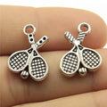 18x14mm 1.5g Multicolor Zinc Alloy Tennis Racket Charm Pendant for DIY Sports Theme Jewelry Making