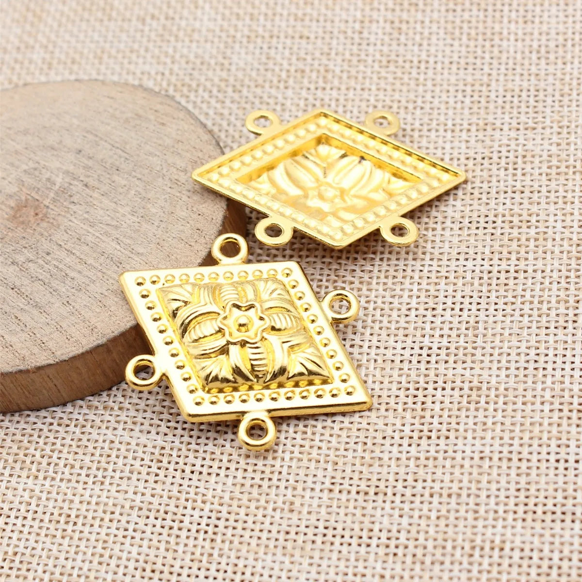 31x43mm 4g Multicolor Zinc Alloy Four Hole Body Chain Connector Charm for Waist Chain Forehead Chain