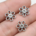 10mm 0.5g Multi Color Zinc Alloy Small Flower Connector Charm for DIY Bracelet Necklace Making