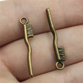 29x13mm 1.2g Multicolor Zinc Alloy Toothbrush Charm Pendant for DIY Bracelet Necklace Jewelry Making