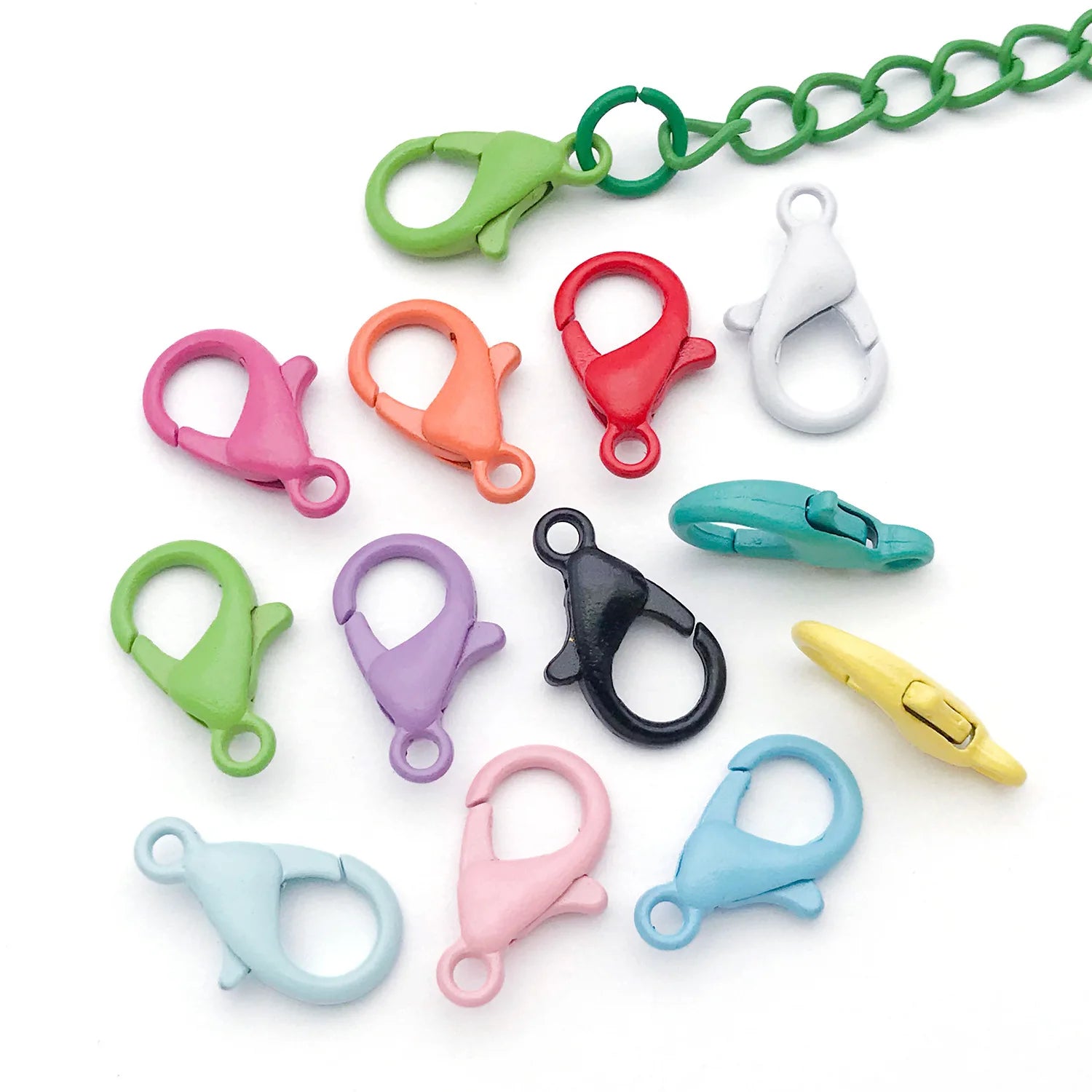 Enamel Zinc Alloy Dog Lobster Clasps 8x14mm