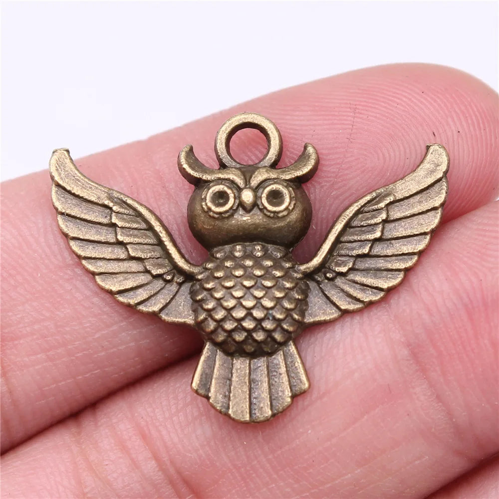 30x24mm 2.2g Multicolor Zinc Alloy Owl Cat Charm Pendant for DIY Necklace Bracelet Jewelry Making