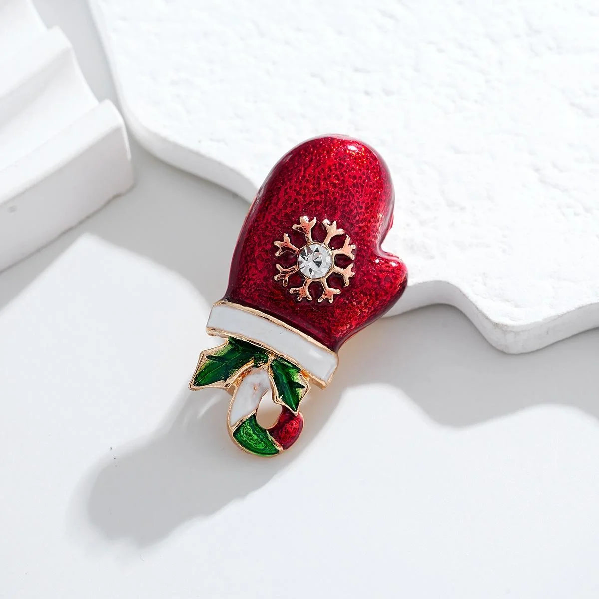 Cute Christmas Enamel Rhinestone Brooch With Santa Hat Reindeer Tree Bells, Festive Lapel Pin Gift