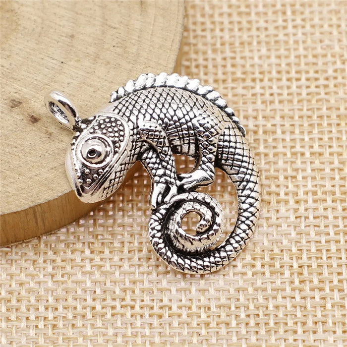 26x36mm 5.2g Multicolor Zinc Alloy Lizard Charm Pendant for DIY Necklace Bracelet Jewelry Making