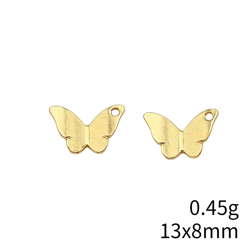 13x8mm 0.45g Multicolor Zinc Alloy Butterfly charm pendant for earrings bracelet DIY jewelry making