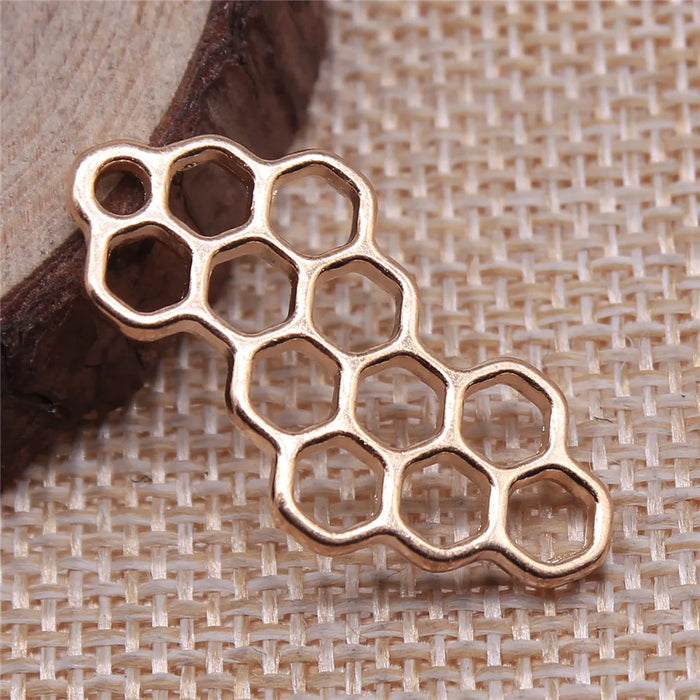 31x15mm 2g Multicolor Zinc Alloy Honeycomb Charm Pendant for DIY Necklace Bracelet Jewelry Making