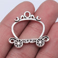 26x28mm 2.7g Antique Silver Zinc Alloy Luggage Cart Charm Pendant for DIY Travel Theme Jewelry